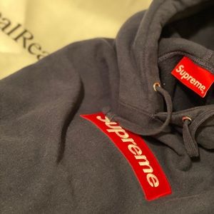 *SUPREME NAVY BLUE HOODIE**